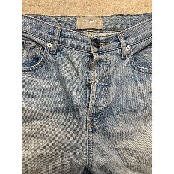 Everlane The 90s Cheaky Jean Denim Patchwork Distressed 28 Crop Light Wash - Picture 4 of 11